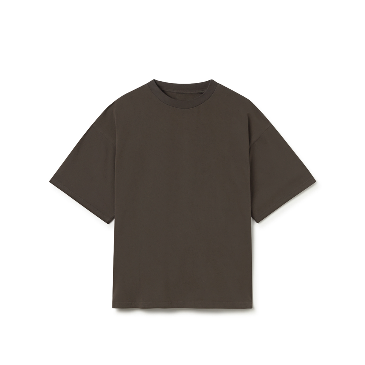 Chocolate 180 GSM Organic Cotton Boxy T-Shirt