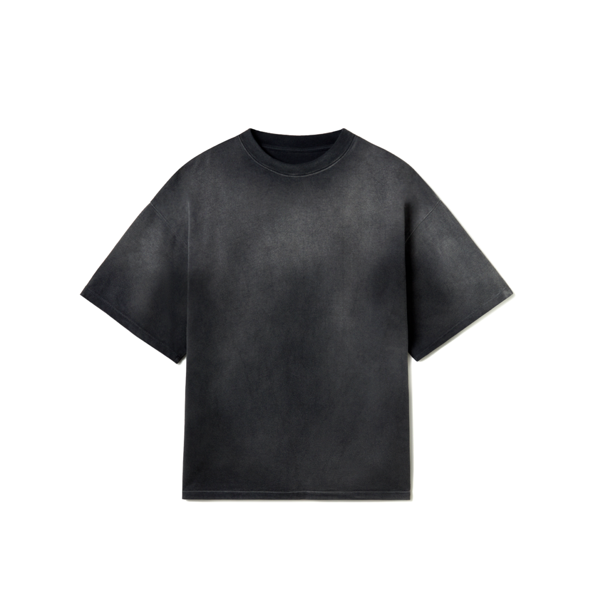 Faded Black 300 GSM Heavyweight Organic Cotton Boxy T-Shirt