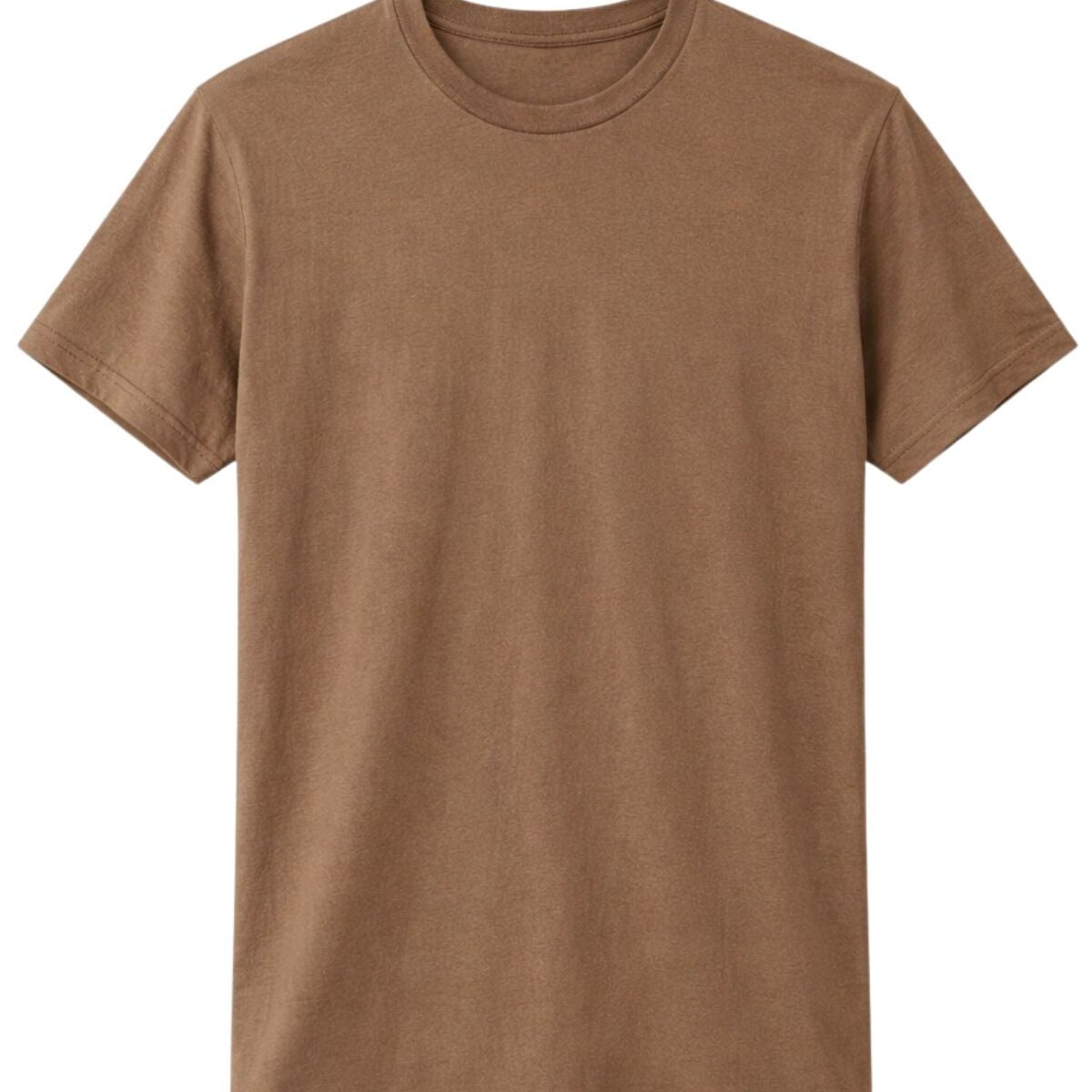 Men's Vintage Brown Airlume Cotton Crew Neck T-Shirt