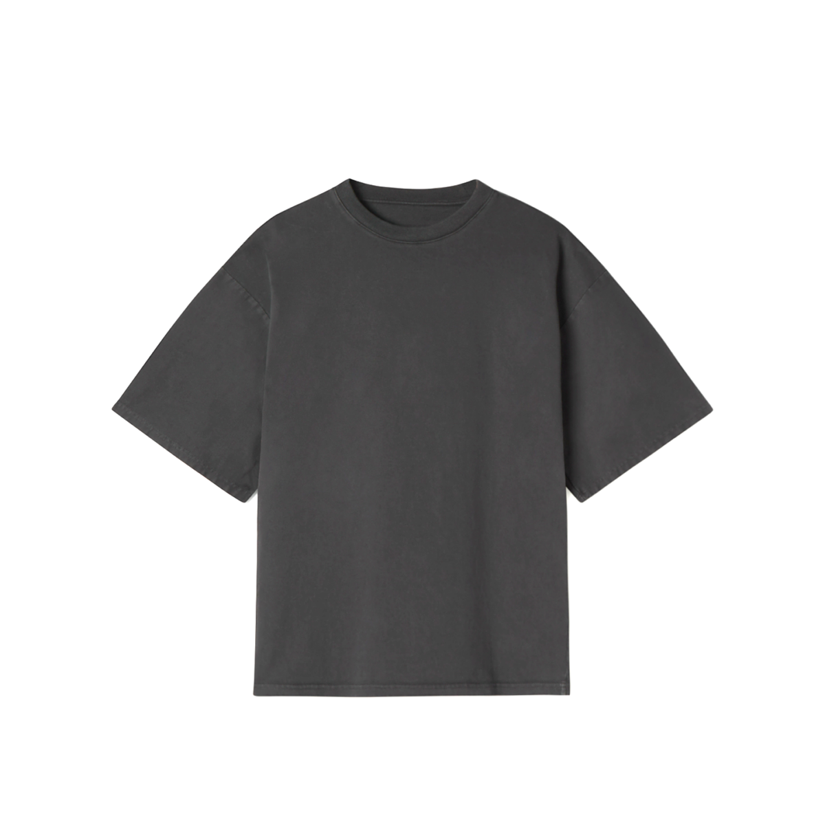Anthracite 300 GSM Heavyweight Organic Cotton Boxy T-Shirt