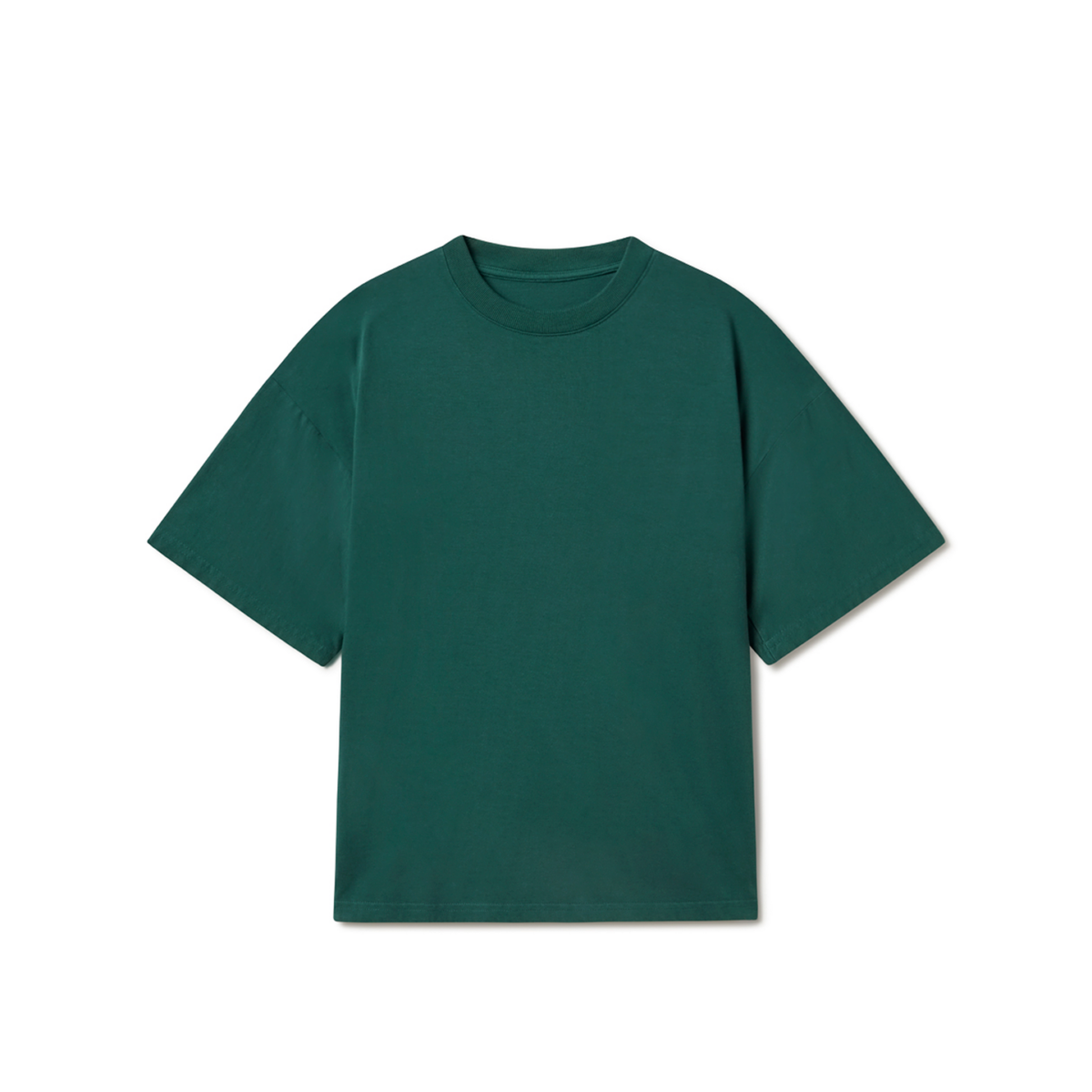 British Racing Green 300 GSM Heavyweight Organic Cotton Boxy T-Shirt