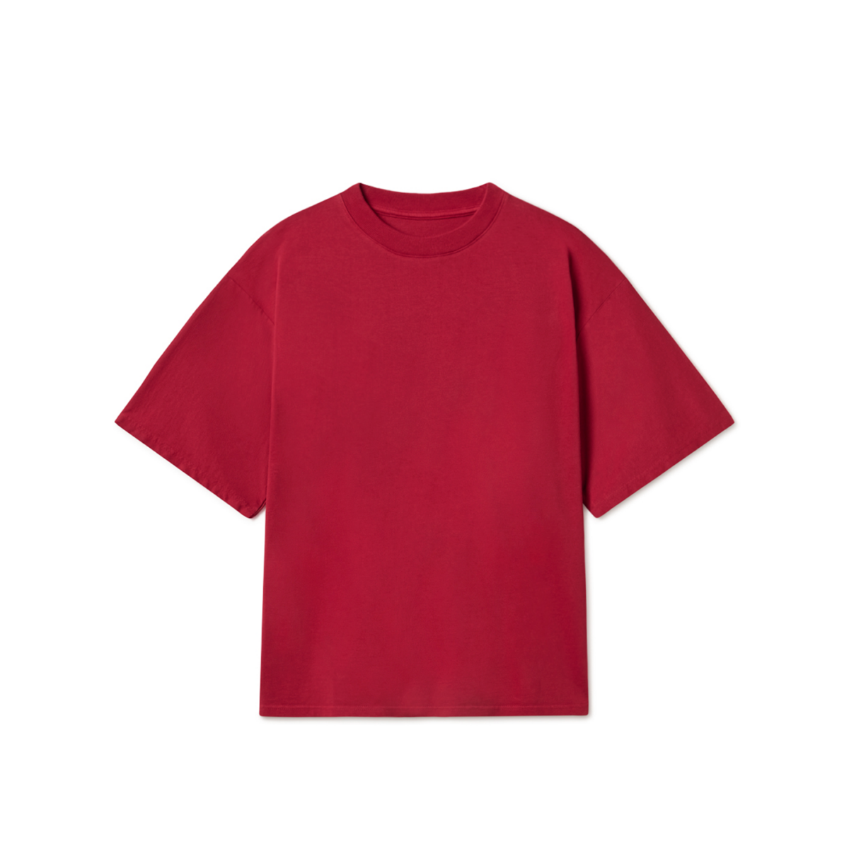 Dark Red 300 GSM Heavyweight Organic Cotton Boxy T-Shirt