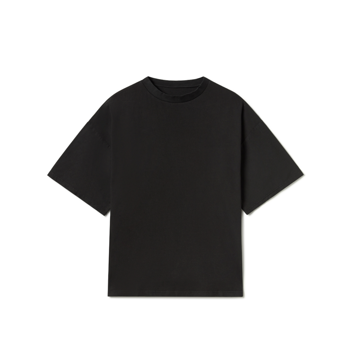 Jet Black 180 GSM Organic Cotton Boxy T-Shirt