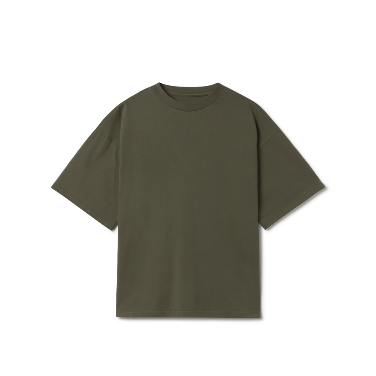 Olive 180 GSM Organic Cotton Boxy T-Shirt