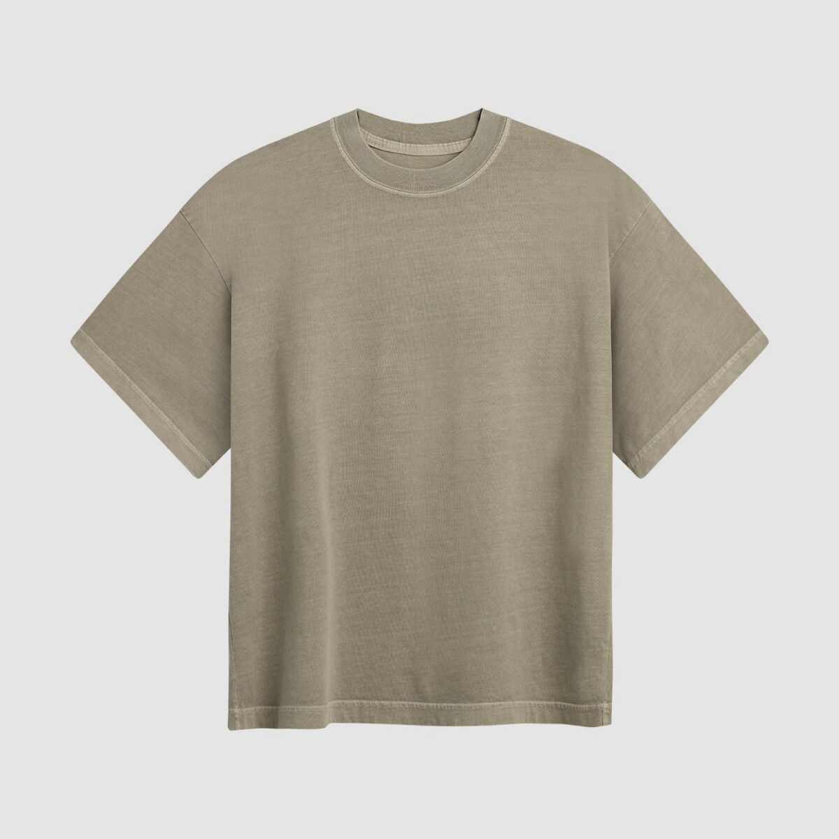 Washed Concrete Heavyweight Relaxed Cropped T-Shirt
