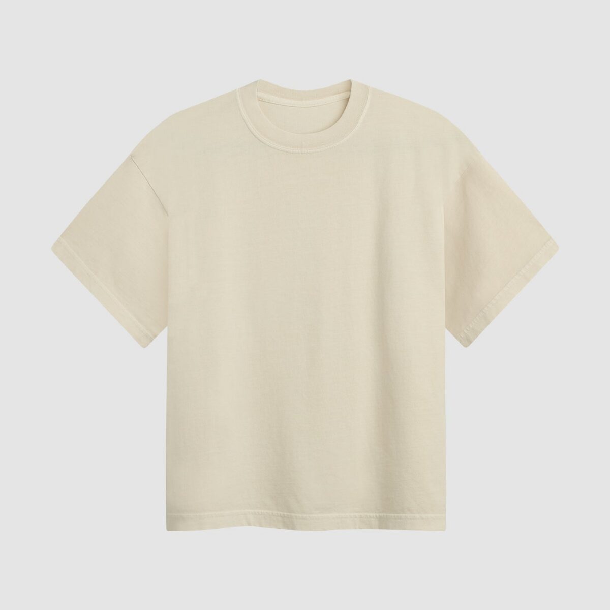 Washed Parchment Heavyweight Relaxed Cropped T-Shirt