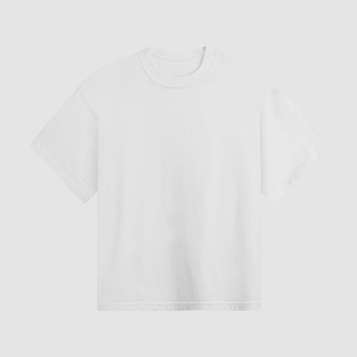 White Heavyweight Relaxed Cropped T-Shirt