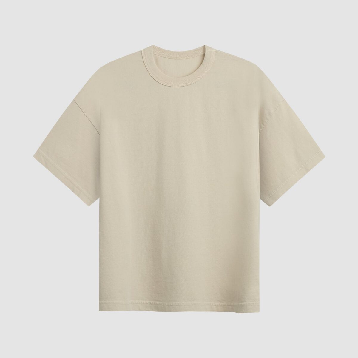 Bone Boxy Cropped Heavyweight T-Shirt