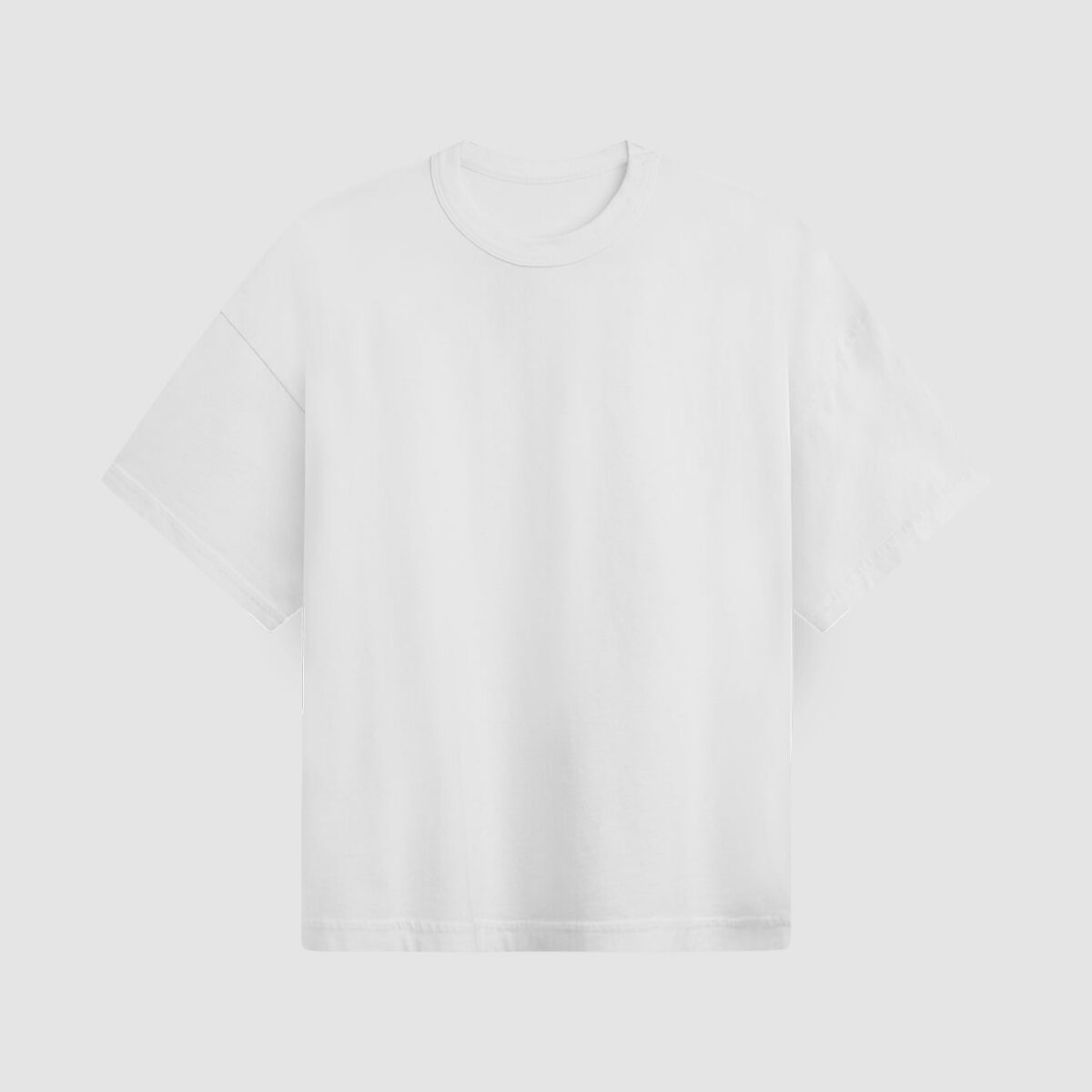 White Boxy Cropped Heavyweight T-Shirt