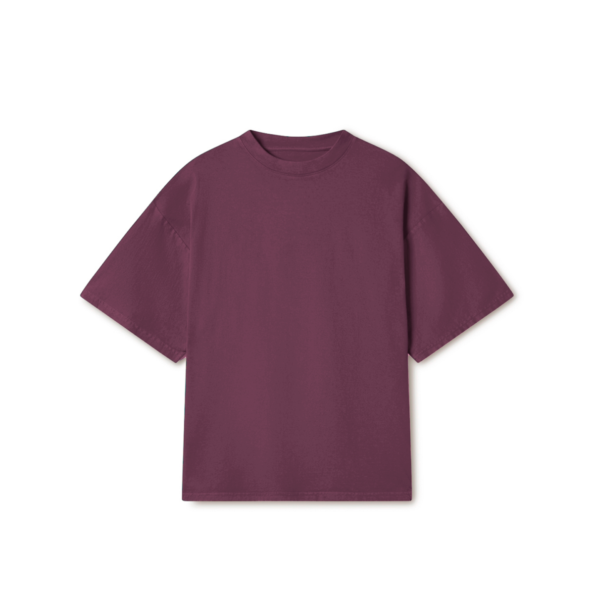 Burgundy 180 GSM Organic Cotton Boxy T-Shirt