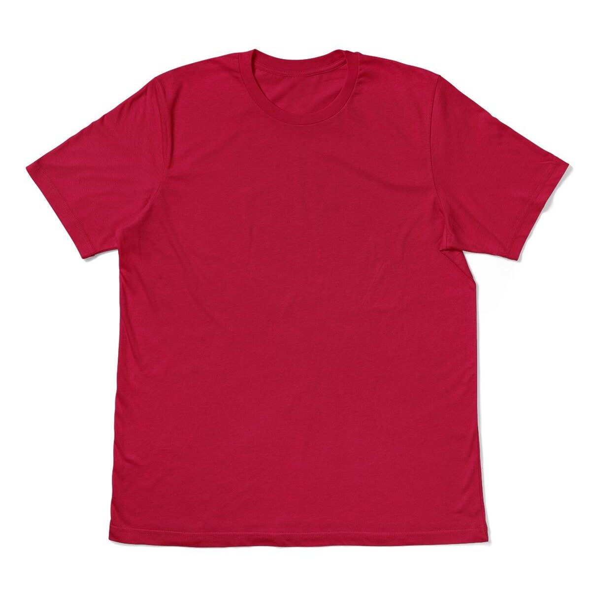 Men's Red Classic Fit Airlume Cotton Crew Neck T-Shirt