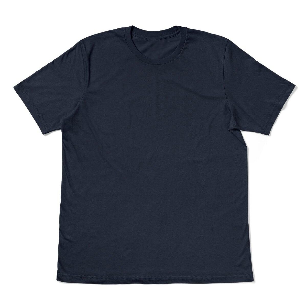 Men's Navy Blue Short Sleeve Airlume Cotton Crew Neck T-Shirt