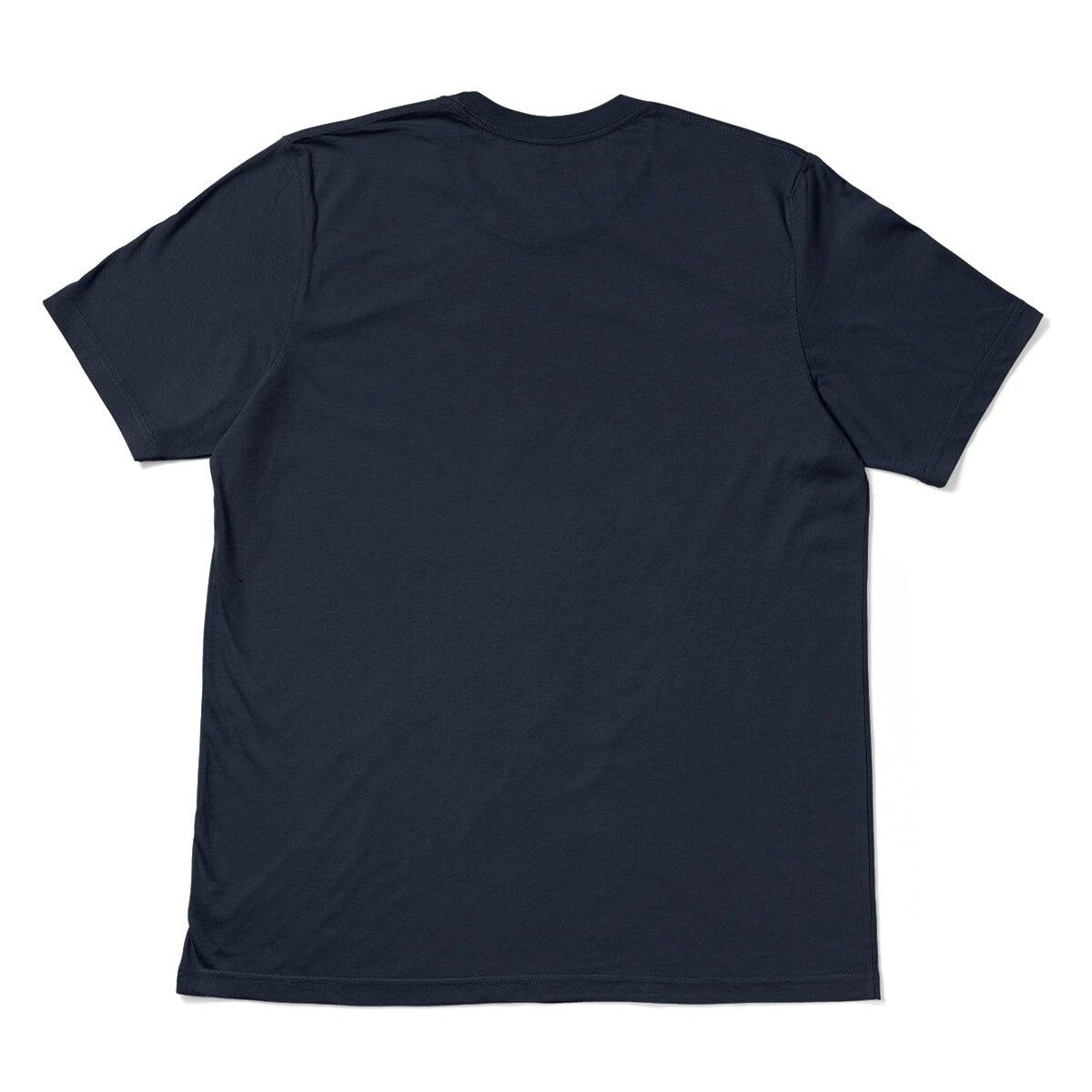 Men's Vintage Navy Blue Short Sleeve Cotton Crew Neck T-Shirt